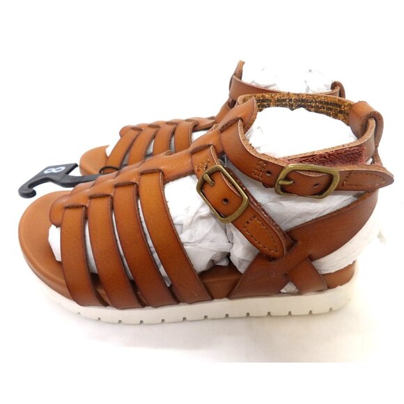 Girl's Brown Gladiator Leather Sandal size 8 NWT - Picture 4 of 5